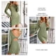 thumbnail image 5 of Vestido Ajustado De Manga Larga, Vestido Delgado De Punto De Cuello Redondo Tejido Picado Casual Elasticidad Media Para Citas Para La Vida Diaria Para La Fiesta, 5 of 6