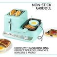 thumbnail image 4 of Nostalgia Retro 3-in-1 Breakfast Station with Egg Cooker, Griddle, and Bread Toaster, Aqua, 4 of 11