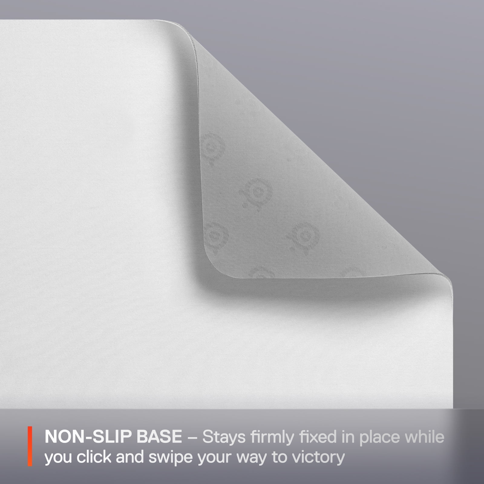 SteelSeries QcK Medium Gaming Mouse Pad — White — Non-Slip Silicone Rubber Base — Peak Tracking and Stability — 320 mm x 270 mm