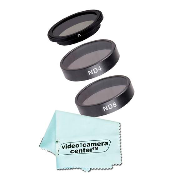 Vivitar 3 Pieces Filter Kit CPL ND4 ND8 For DJI PHANTOM 3    VCC113 Microfiber Cleaning Cloth