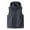 Gray, variant on Men's Full Zip Fleece Vest Windproof Sleeveless Stand Collar Outerwear Jacket Thermal Packable Hood Coat Fall Travel Tops with Pocket
