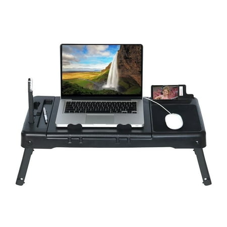 DG Sports Laptop Table Stand with Repositionable LED (Best Laptop Table For Bed)