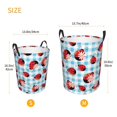 thumbnail image 4 of Uemuo Flowers and Lady Bugs Pattern Circular Laundry Hamper Basket with handles,Collapsible laundry basket,Large capacity laundry hamper,Laundry Organizer-Small, 4 of 8
