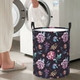 thumbnail image 4 of Lsque Roses Flowers pattern Laundry Hamper Basket, Tall Woven Rope Hamper Basket for Clothes, Lightweight Storage Basket, Collapsible Waterproof-Small, 4 of 8