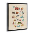 thumbnail image 4 of Stupell Industries Transportation AZ Alphabet Education Painting Black Floater Framed Canvas Art Print Wall Art, 17 x 21, 4 of 10