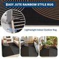 thumbnail image 5 of Garvee 8'x10' Modern Rainbow Area Rug Geometric Stripe Carpet, Washable Non Slip Rug for Living Room Bedroom Dining Room, Black and Brown, 5 of 8