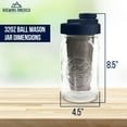thumbnail image 7 of Cold Brew Coffee Maker Kit: Wide Mouth Mason Jar with Screw Top Lid, Stainless Steel Filter for Delicious Brewed Coffee, Infused Tea, Alcohol - 1 Quart 32 oz Old Glory Blue, 7 of 7