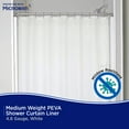 thumbnail image 6 of Kenney Microban Protected Medium Weight PEVA Shower Liner, 70" W x 72" H, Frosted, 6 of 8