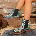 thumbnail image 5 of Willtoo Women's Chelsea Ankle Boots Round Toe Low Chunky Heel Short Booties Fashion Lug Sole Platform Fall Winter Booties Slip On Thick Platform Non Slip Shoes, 5 of 5