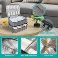 thumbnail image 7 of LAKYRIK Medicine Bag, Double Layers Pill Bottle Organizer Bag for Emergency Medication,Supplements or Medical Kits, Zippered Lockable Empty Medicine Bag for Home (Grey, M), 7 of 7
