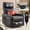 Black, variant on LLappuil Recliner Chair, 360° Swivel Massage Recliner Chair with Heat, Nursery Glider Rocker Recliner Chair for Living Room, Bedroom, Faux Leather Gray