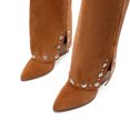 thumbnail image 4 of BURUDANI Women's Equestrian Style Knee-High Buckle Detail Western Boots, 4 of 5