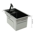 thumbnail image 2 of Miumaeov 10" Drop-in Kitchen Sink Stainless Steel Single Bowl Bar Sink with Foldable Faucet and Lid for Homes Restaurants 16.9x9.8x8.7in, 2 of 14