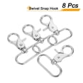 thumbnail image 3 of Uxcell 8 Pack Swivel Snap Hook, 38mm(1 1/2") Trigger Snap Heavy Duty Metal Lobster Claw Clasp Lanyard Clips for Straps Bags Belting Leathercraft, Silver White, 3 of 6