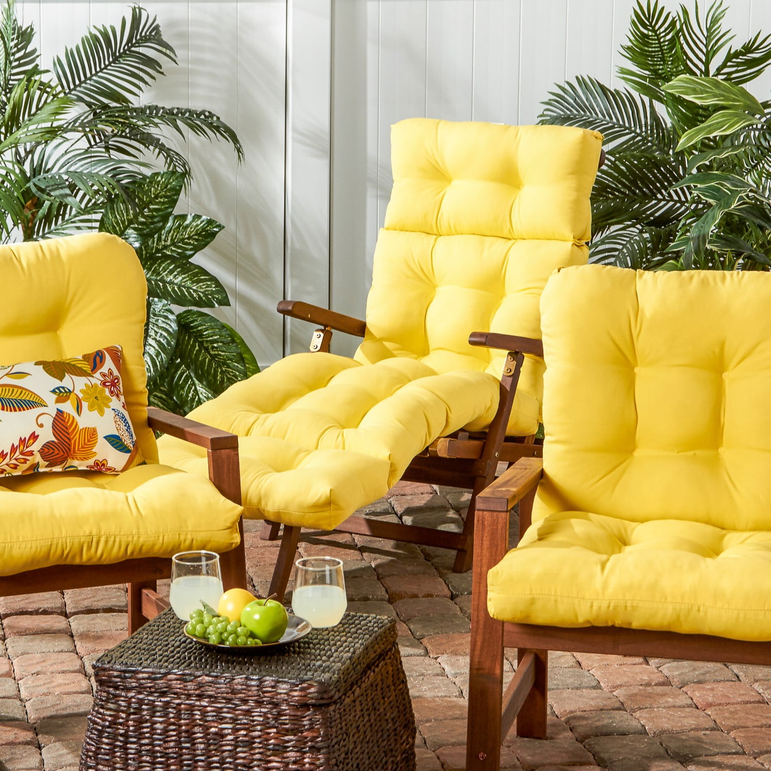 Greendale Home Fashions Deluxe Outdoor Chaise Lounge Chair Cushion