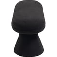 thumbnail image 4 of Meridian Furniture Banc en Tissu Teddy Faux Shearling Noir, 4 of 6