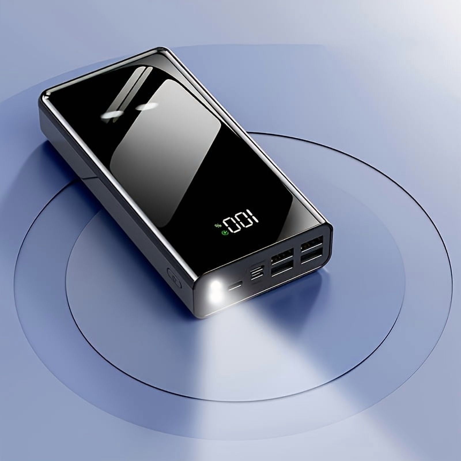 50000mAh Fast Charging Power Bank with LED Display, 4 USB Ports & Type-C, Compatible with iPhone/Android Devices, Outdoor Emergency Battery Pack
