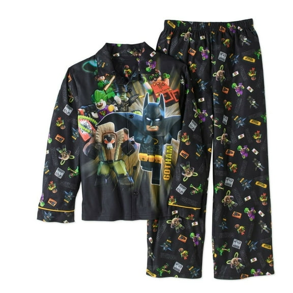 Lego Batman 2 PC Long Sleeve Coat Pajama Set Boy Size 6/7