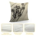 thumbnail image 4 of MLJA Throw Pillows Cover Winter Ski Snowboard Board Sketch Sports Recreation Drawing Equipment Extreme Snow Jumping Cushion Case for Fall Home Decor, 4 of 5