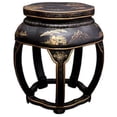 thumbnail image 2 of Oriental Furniture Lacquer Blossom Stool, 2 of 3