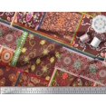 thumbnail image 2 of Soimoi Poly Georgette Fabric Floral & Damask Patchwork Print Fabric by Yard 52 Inch Wide, 2 of 3