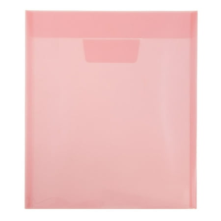 UPC: 0609722985376 | JAM Plastic Tuck Flap Envelopes  9.9×11.8  12/Pack  Red  Open End