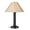 Antique Beige/Black, variant on Patio Living Concepts 20611 Seaside Table Lamp 20611 with 3 in. white body and antique beige linen Sunbrella shade fabric - WHITE