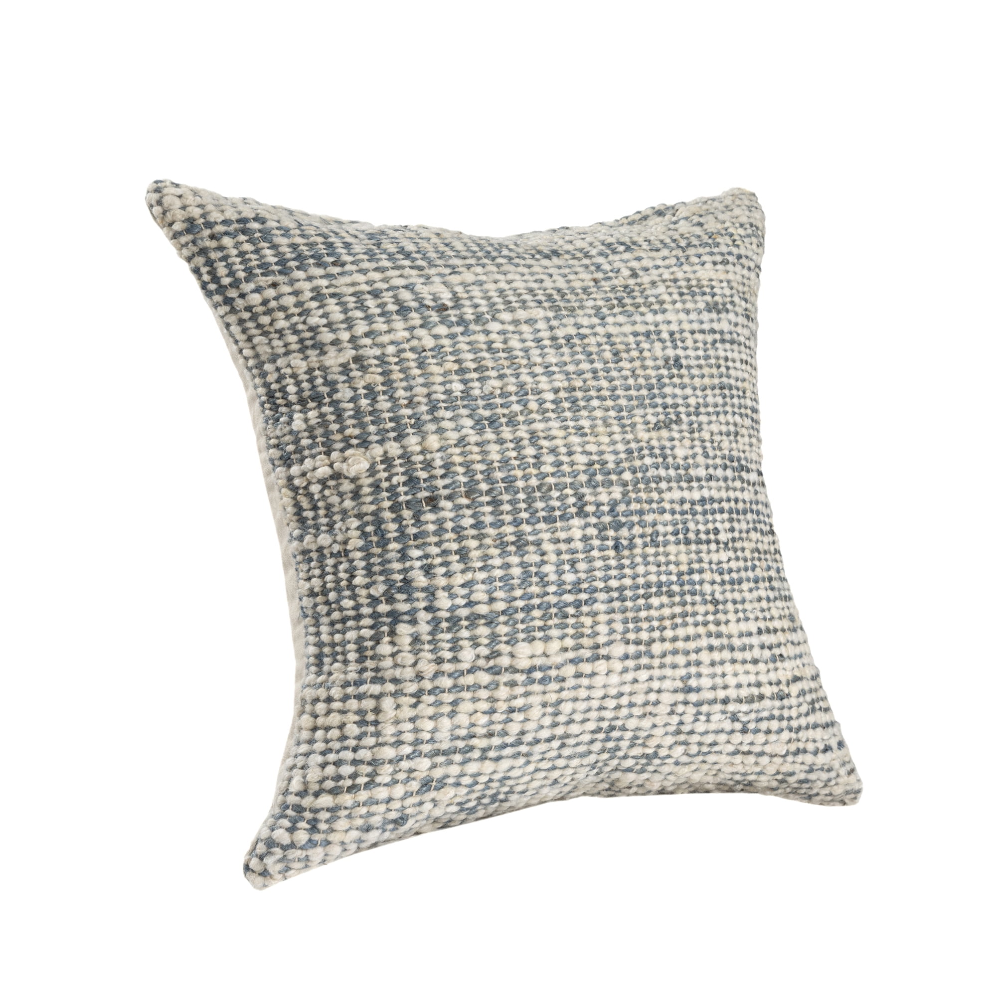 Harlow Hill Tulsa 22" x 22" Ivory/Blue Striped Wool Blend Adult Decorative Throw Pillow Cover