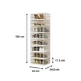 thumbnail image 2 of TOYTEXX Foldable 8-Tier Shoe Organizer Cabinet, 140 cm Tall Closet Storage, 2 of 5