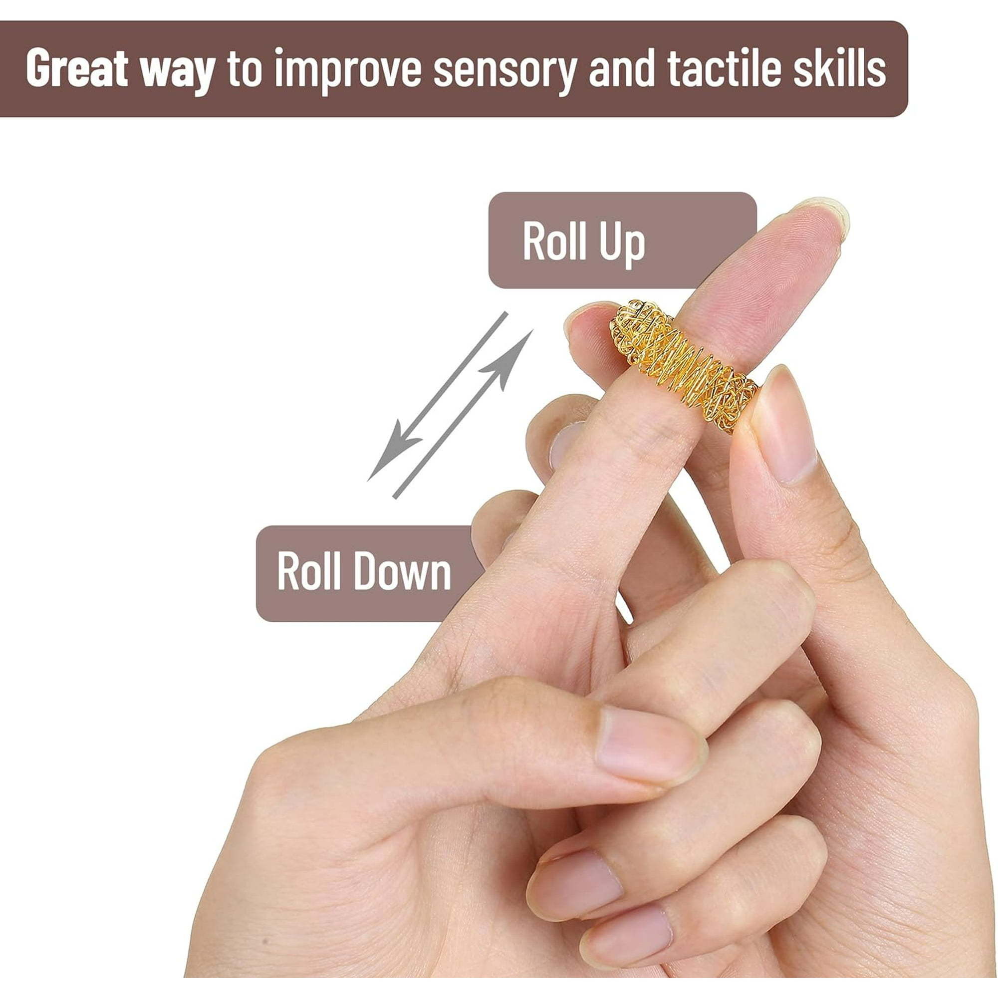 Spiky Sensory Rings 10 Pack Stress Relief Fidget Sensory Toys Fidget Rings Fidget Ring for Anxiety Stress Relief Rings Walmart