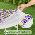 thumbnail image 5 of Pioneer Flower Floral Print Pattern Round Fitted Tablecloth with Elastic Edge,Dining Table Cover Waterproof,Outdoor Round Tablecloth for Camping,Dining,Indoor and Outdoor, 5 of 7