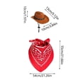 thumbnail image 7 of Pet Cowboy Costume, Halloween Costumes for Dogs Cats with Hat and Bandana, Western Themed Pet Outfit for Holiday Party Cosplay and Photo Shoots (FlagA), 7 of 7