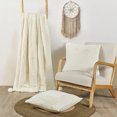 thumbnail image 3 of Home Soft Things Pompom Faux fur Throw & 2 Pillow Cover Combo - Ivory - 50" x 60"/20" x 20", 3 of 9