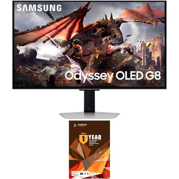 Samsung 32DG8 32 Inch Odyssey G80SD 4k UHD Smart Gaming Monitor with 1 Year Amber Protection Extension (2024)