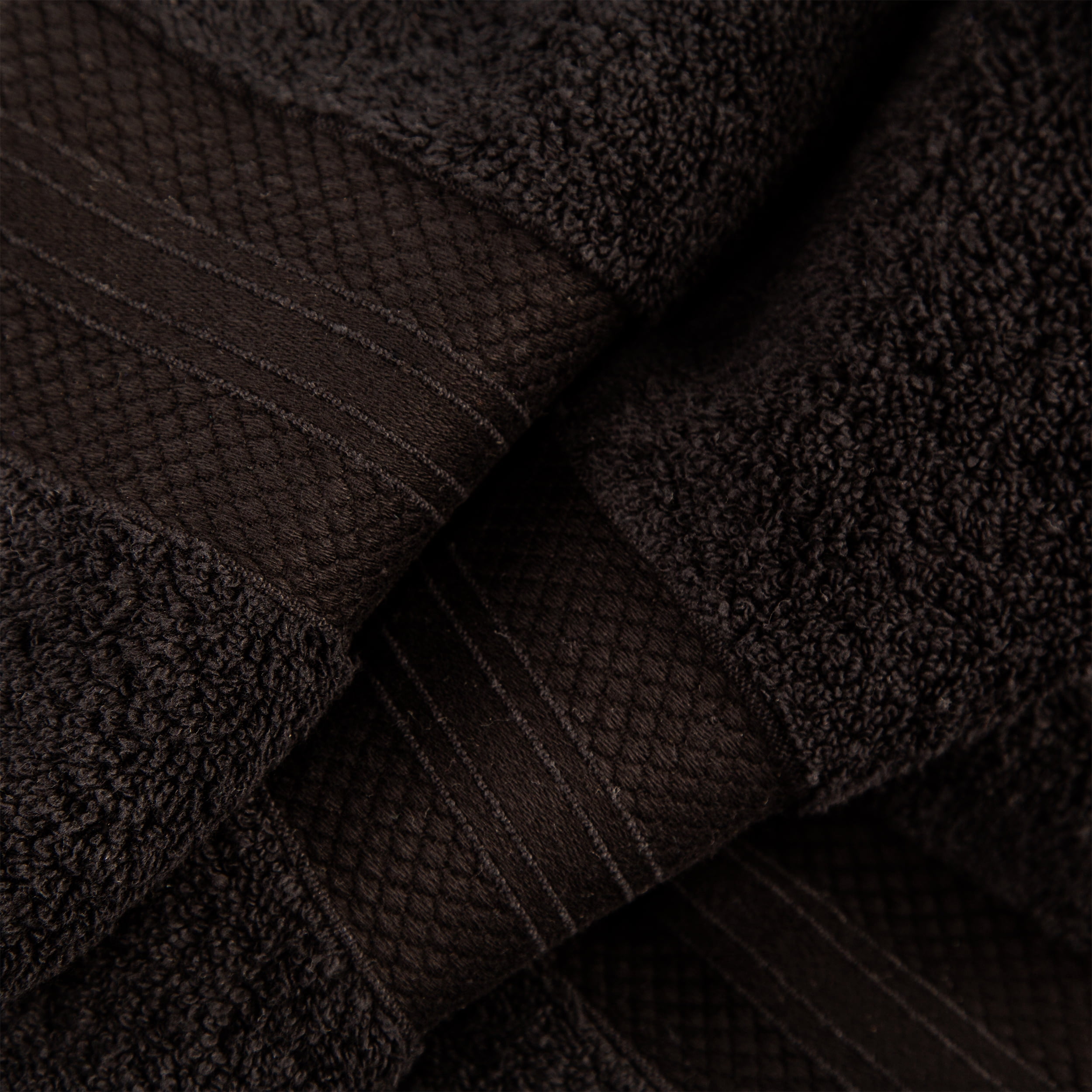 BNM Turkish Cotton Heavyweight 6 Piece Towel Set, Black