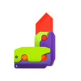 thumbnail image 1 of Cuchillo de gravedad luminoso, cuchillo de zanahoria, tarjeta de empuje de descompresión, juguete pequeño, impresión 3D, forma de cuchillo de zanahoria, juguetes para niños, 1 of 4