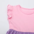 thumbnail image 4 of HILEELANG Girls Princess Cartoon Jersey Cotton Color Block Dress, Multi-Color, Sizes 2T-12, 4 of 5