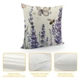 thumbnail image 4 of Qinduosi Spring Pillow Cover Inch Floral Butterfly Decorations Farmhouse Pillow Case Decor for Sofa Couch（Purple AA White, 4 of 5