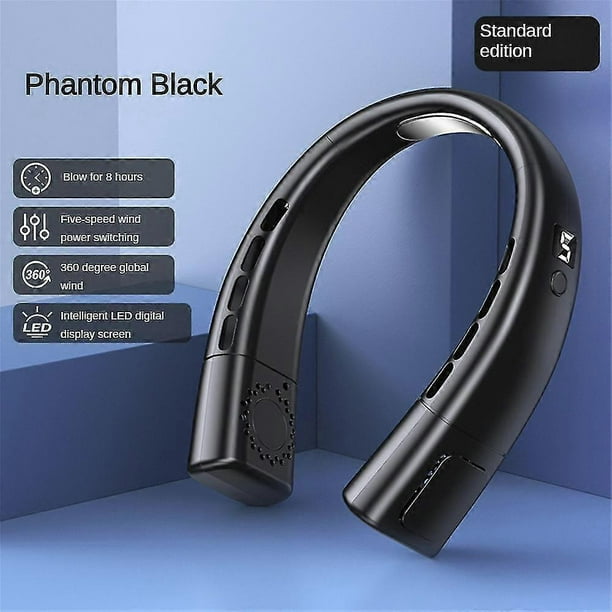 Upgraded 8000mAh Neck Fan Portable Cooler B Rechargeable Cooling Lazy Neckband