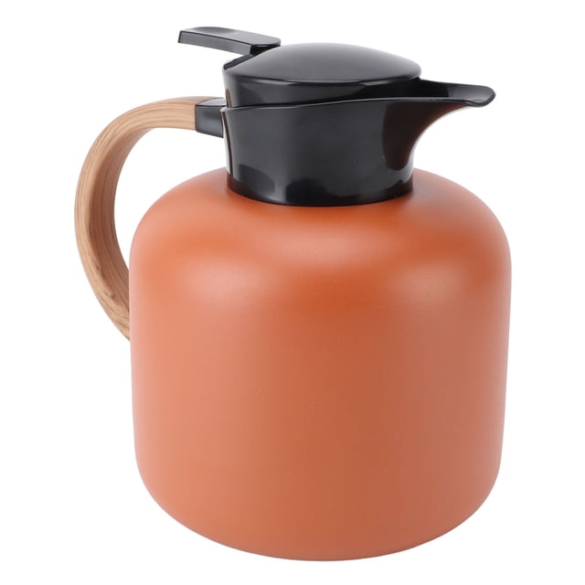 Thermal Coffee Carafe, Insulated Coffee Carafe 2L Capacity 304 Stainless Steel Inner Double Walled for Keeping Cold