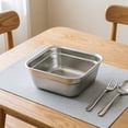 thumbnail image 6 of Stainless Steel Dish Tub Basin 8.6 Inch, Multi-Purpose Square Washing Bowl for Kitchen Sink, Large Vegetable Prep Basin, Durable Metal Dishpan for Home, Cookware, 6 of 8