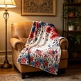 thumbnail image 1 of Patriotic Throw Blanket Soft Lightweight Flannel Fleece Independence Day Blanket For Bed Office Travel Air Conditioned Room Summer Nap Small Size, 1 of 6