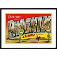thumbnail image 2 of Art.com Greetings from Phoenix, Arizona Art Print, Black Frame Wall Art, 29" x 21", 2 of 5