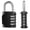 Black, variant on MEGICOT 2pcs Combination Lock, 4 Digit Combination Security Padlock for School Gym Locker, Filing Cabinets, Garage, Outdoor, Fence, Gate, Toolbox (Silver)