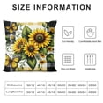 thumbnail image 6 of Sunflower Pillow Covers Set of 2 Yellow Floral Butterfly Spring Summer Buffalo Plaid Outdoor Decorative Throw Pillows Farmhouse Pillowcases Linen Cushion Case Decor for HomeMultiple specifications, 6 of 6