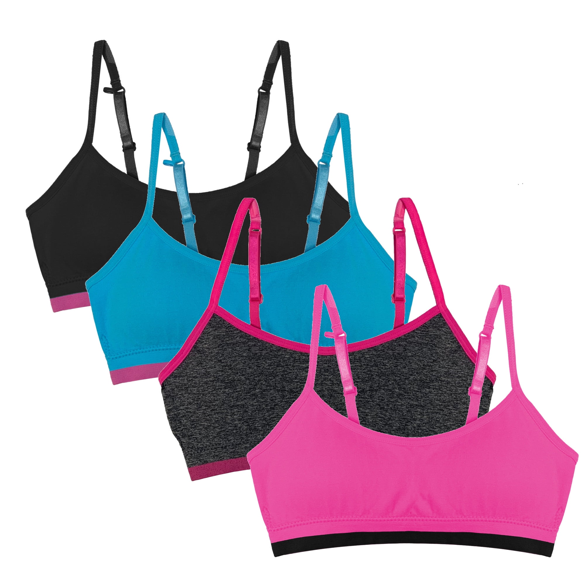 Popular Girl's Seamless Cami Bra With Removable Padding Value Pack