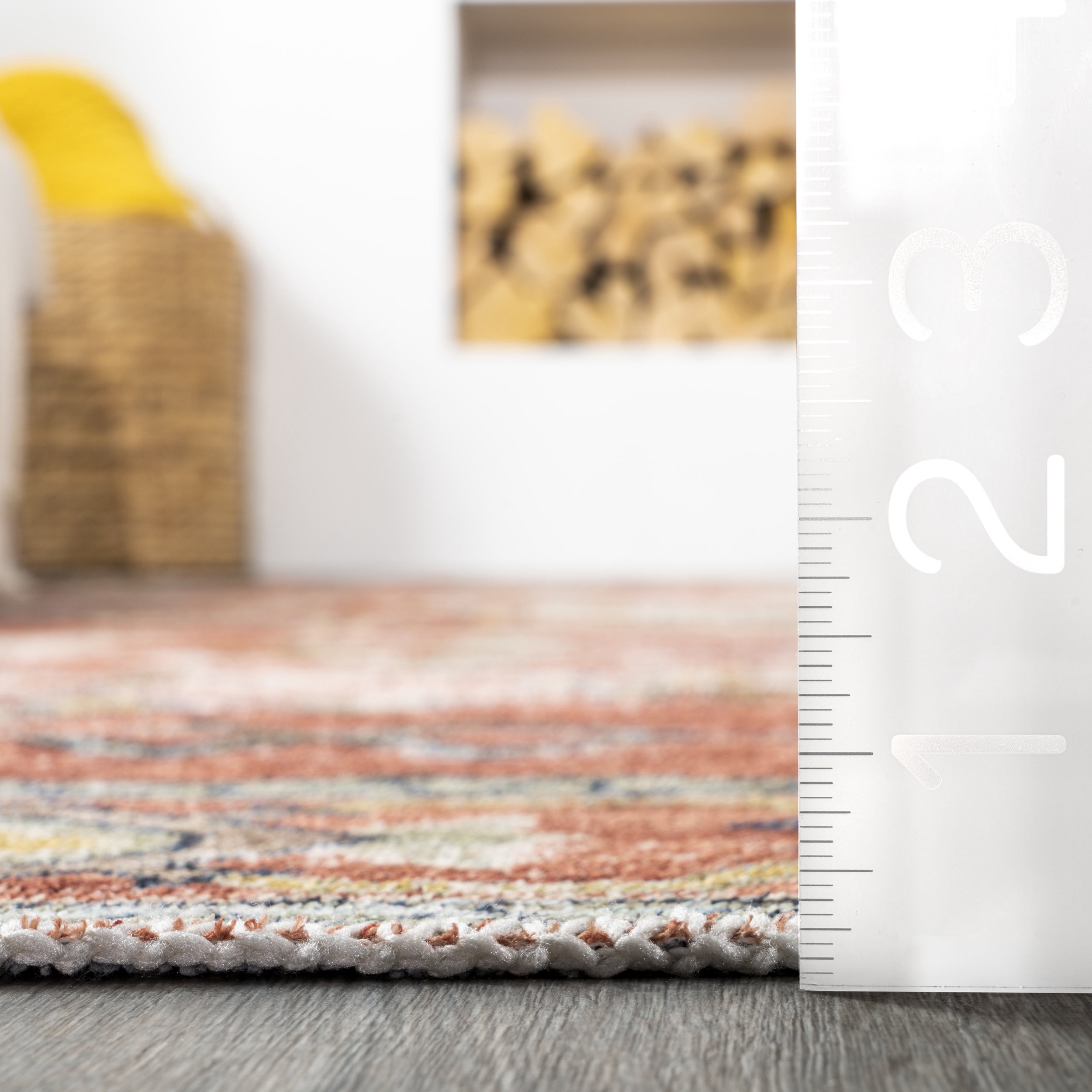 nuLOOM Everly Vintage Boho Machine Washable Area Rug, 5' x 8', Rust