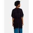 thumbnail image 2 of Time and Tru Women's Ruched Tie Front Ruana, Sizes S-XXXL, 2 of 4