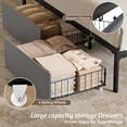 thumbnail image 5 of GUNAITO Queen Size Bed Frame with 2 Drawers, Upholstered Platform Bed with Charging Station and Adjustable Headboard, Grey, 5 of 9