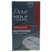 Deep Clean Body and Face Bar by Dove for Men - 6 x 4 oz Soap